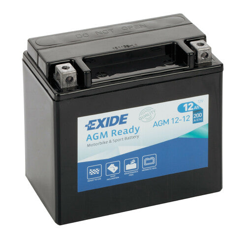 Exide AGM1212 Motorradbatterie 12V AGM Ready 12 Ah 200 A
