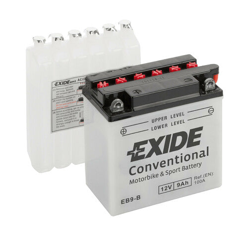 Exide 12V Batterie - Exide Fahrradbatterie (konventionell) - 9 Ah - 100 A