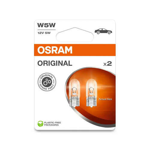 Osram 12V Original Line - W5W - 5W - W2,1x9,5d - 2 uds - Caja