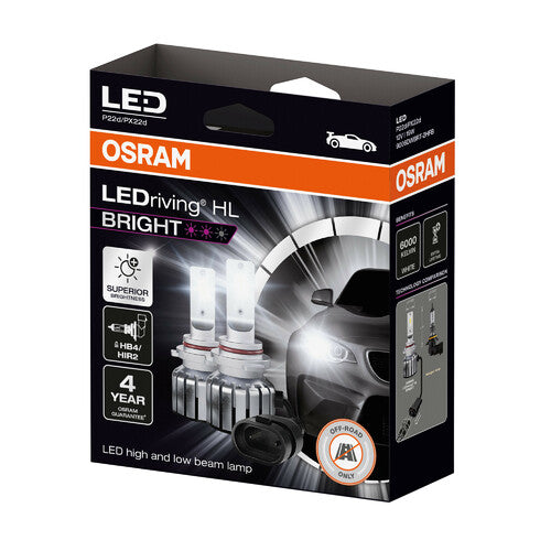 Osram 12V LEDriving HL Bright - (HB4/HIR2) - 19W - P22d/PX22d - 2 uds - Caja