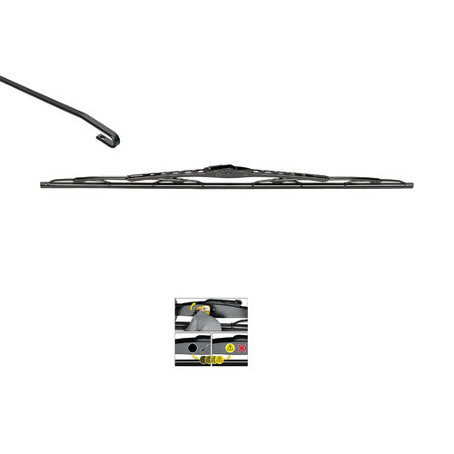 Escobilla limpiaparabrisas Valeo Silencio de rendimiento convencional, VM4, 450 mm, 1 unidad