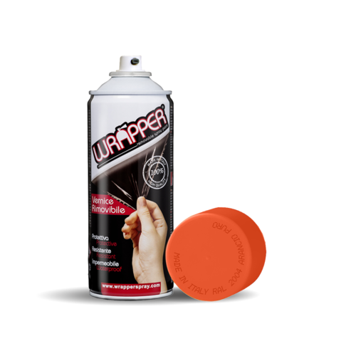 Envoltura de película en aerosol removible, 400 ml - Naranja puro - RAL 2004