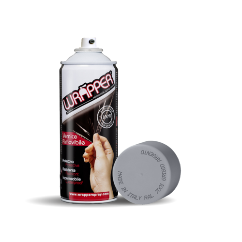 Wrapper pellicola spray rimovibile, 400 ml - Grigio argento - Ral 7001