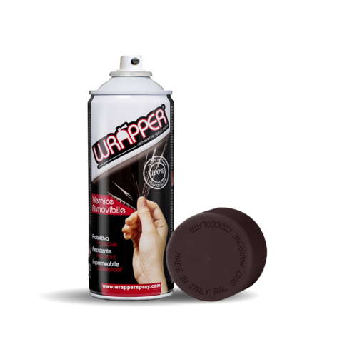 Wrapper pellicola spray rimovibile, 400 ml - Marrone cioccolata - Ral 8017