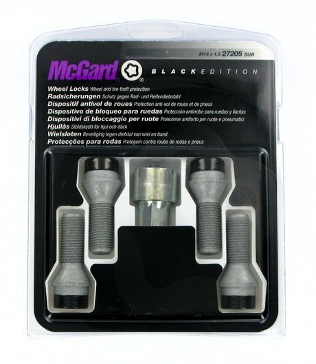 McGard Bulloni ruota auto conici kit 4 pz - Black Edition - A310