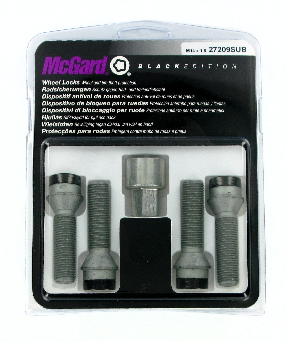 McGard Bulloni ruota auto conici kit 4 pz - Black Edition - A330