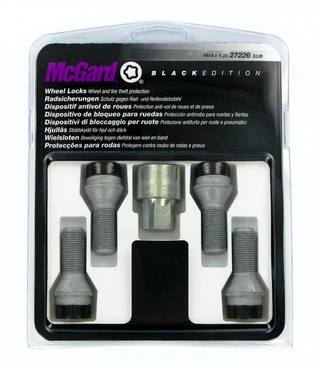 McGard Bulloni ruota auto conici kit 4 pz - Black Edition - A220