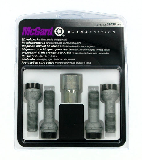 McGard Bulloni ruota auto sferici kit 4 pz - Black Edition - E120