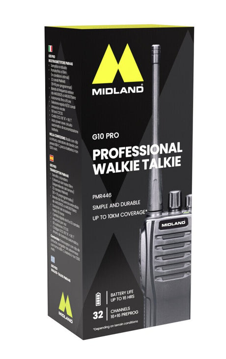Midland G10 PRO, walkie talkie