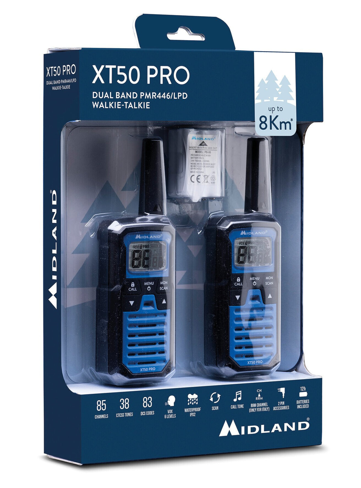 Midland XT50 PRO, set 2 walkie talkie