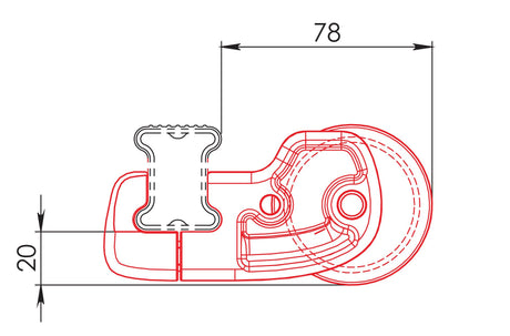 Nordrive K-0 rullo posteriore - 64 cm N11000
