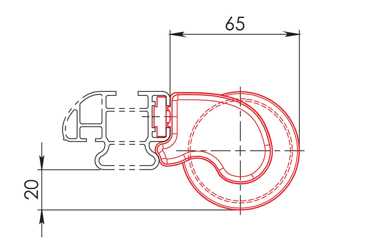 Nordrive KP-0 rullo posteriore - 64 cm N11030