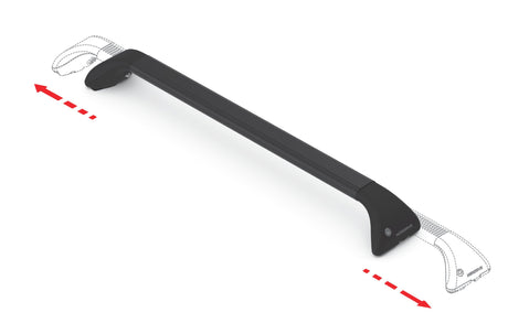 Snap-Fit Steel coppia barre portatutto telescopiche in acciaio Mis. 2 100136 cm N15012
