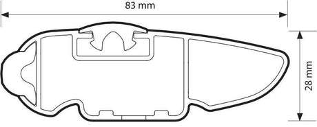 Nordrive Silenzio Black, coppia barre portatutto in alluminio - L - 128 cm N15081