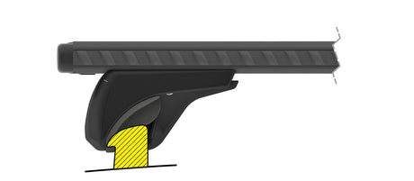 Nordrive Silenzio Black In-Rail, set completo barre portatutto in alluminio - S - Evos IA N15099
