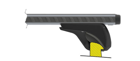 Nordrive Silenzio In-Rail, coppia barre portatutto in alluminio - M - 120 cm N15105