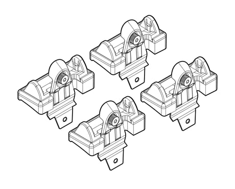 Kit attacchi barre portatutto 48 Chevrolet Niva 01/98>09/15 tetto standard N21048