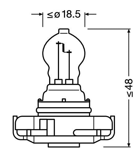Osram Lampadina 12V Original Line - PSX24W - 24W - PG20-7 - 1 pz - Scatola