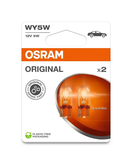 Osram 12V Original Line - WY5W - 5W - W2,1x9,5d - 2 pz - Scatola - Arancio