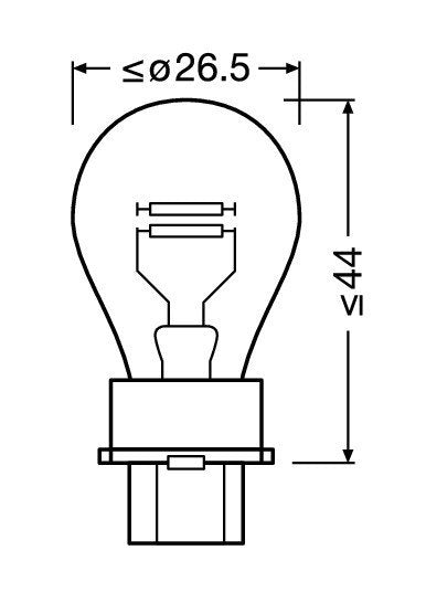 Osram Lampadina 12V Original Line - P27/7W - 27/7W - W2,5x16q - 1 pz - Sfuso