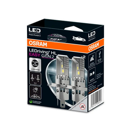 Osram 12V LEDriving HL Easy Gen2 - (H4/H19) - 22/24W - P43t/PU43t-3 - 2 pz - Scatola