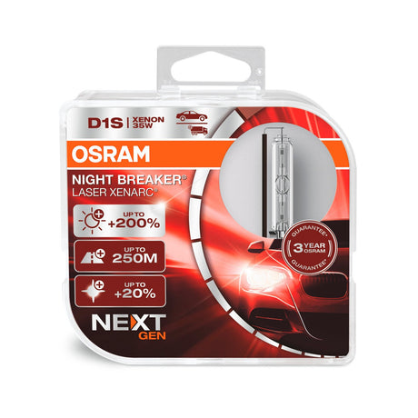 Osram Xenarc Night Breaker Laser (Next Gen) - D1S - 35W - PK32d-2 - 2 pz - Scatola Plast.