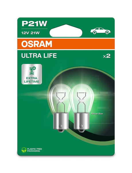 Osram 12V Ultra Life - P21W - 21W - BA15s - 2 pz - Scatola