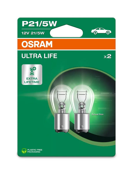Osram 12V Ultra Life - P21/5W - 21/5W - BAY15d - 2 pz - Scatola
