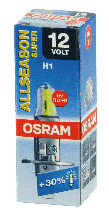 Osram Lampadina 12V All Season Super - H1 - 55W - P14,5s - 1 pz - Scatola
