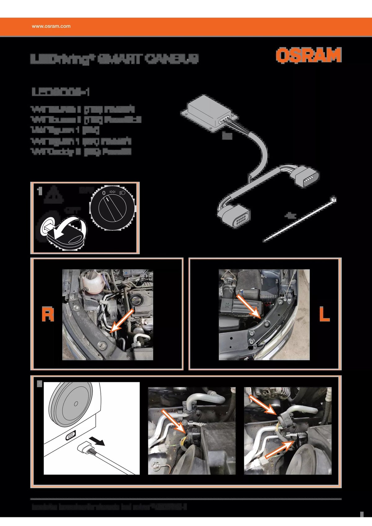 Osram LEDriving SMART CANBUS - 12V - H7, 16W, VW