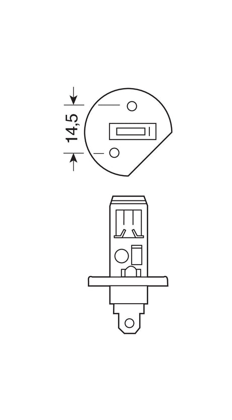 Osram Lampadina 12V Original Line - H1 - 55W - P14,5s - 1 pz - Scatola
