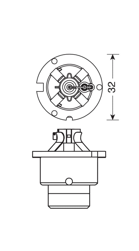 Osram Lampadina Xenarc - D4R - 35W - P32d-6 - 1 pz - Scatola