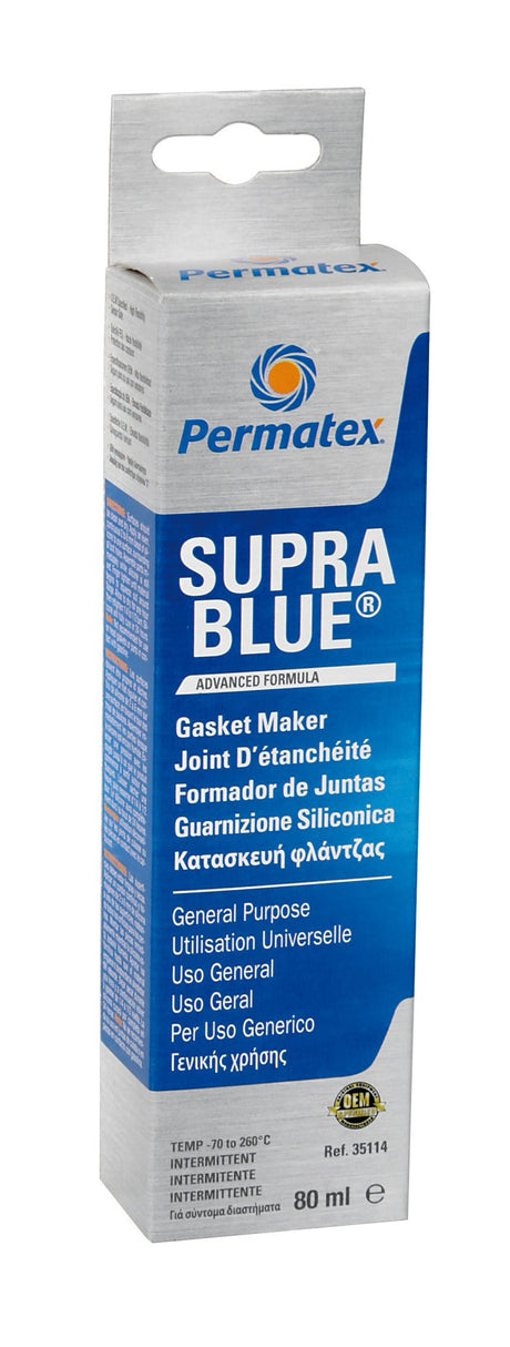 Permatex Supra Blue, sigillante siliconico flessibile multiuso - 80 ml