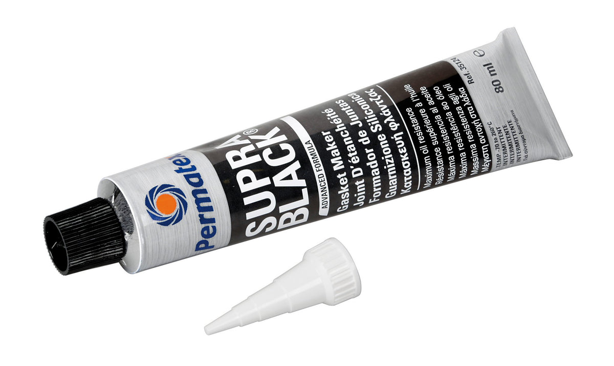 Permatex Supra Black, Guarnizione siliconica rapida - 80 ml