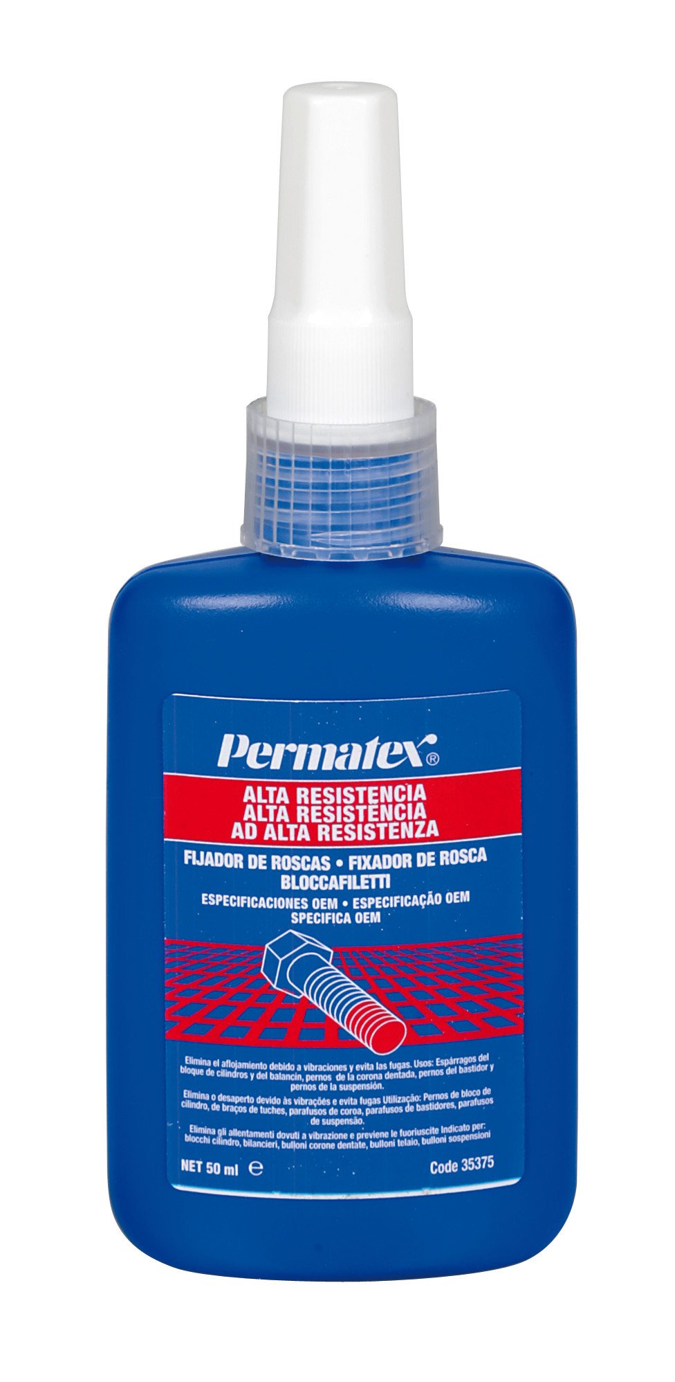 Permatex Frenafiletti alta resistenza rosso primo equipaggiamento 50 ml