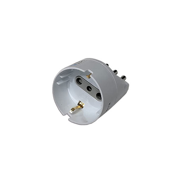 Adaptador Schuko 10A blanco mate PRB1007