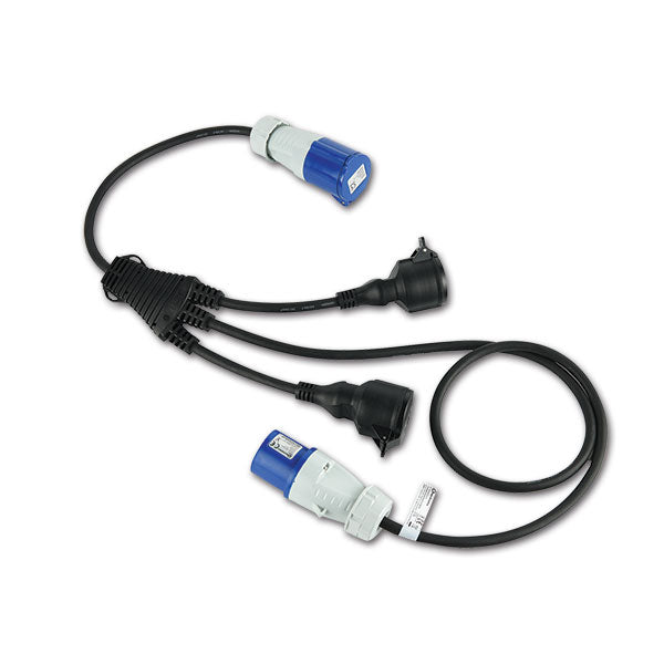 Cable de extensión Electraline CEE M/H + 2 enchufes Schucko IP44
