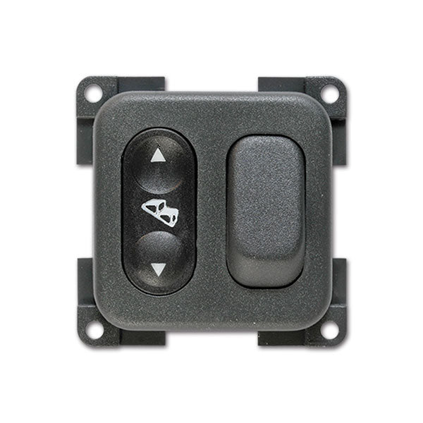 Botón de paso CBE + interruptor de luz gris