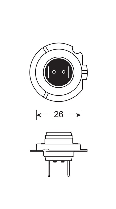 Osram Lampadina 12V Original Line - H18 - 65W - PY26d-1 - 1 pz - Scatola