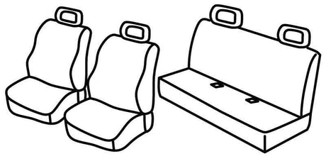 Set coprisedili Superior Beige Fiat Panda 09/03>01/12 Classic 02/12>12/12 QC15017B