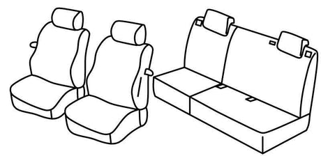 Set coprisedili Superior Nero/Grigio Fiat Grande Punto 3p 09/05>04/12 C15041F QC15041F