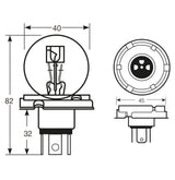 Ring Lampadina 12V 45/40 W R2