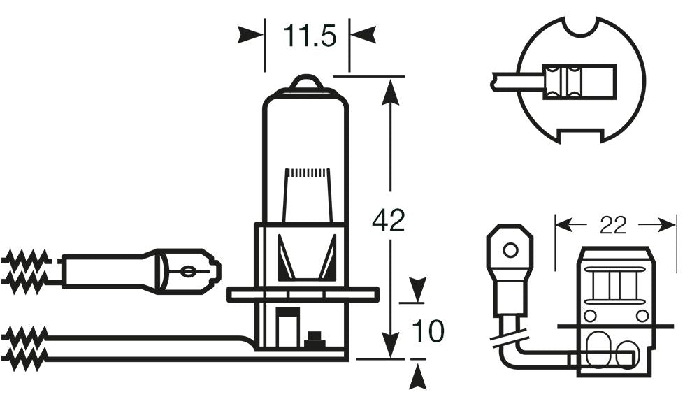 Ringbirne 24V 70W H3