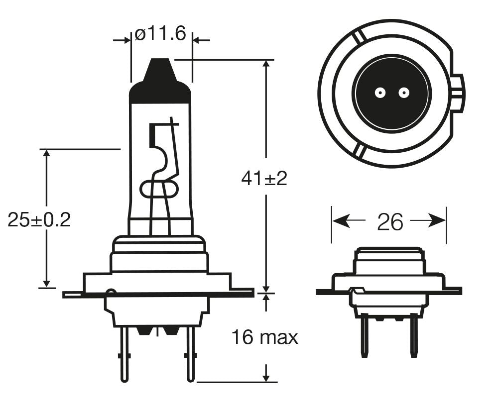 Ringförmige Halogenlampe 12V 55W H7