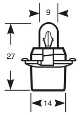 Ringlichtbirne 12V 2CPW Weißer Sockel