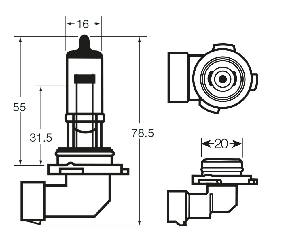 Ringförmige Halogenlampe 12V 53W H12