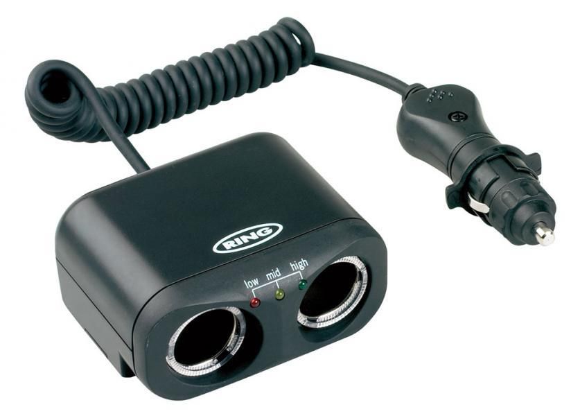 Ring Doppel-Zigarettenanzünderbuchse 12V 8A mit Batterietester