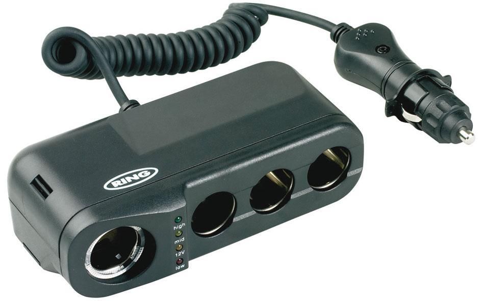 Ring Vierfach-Zigarettenanzünderbuchse 12V 8A mit Batterietester