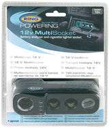 Ring Vierfach-Zigarettenanzünderbuchse 12V 8A mit Batterietester