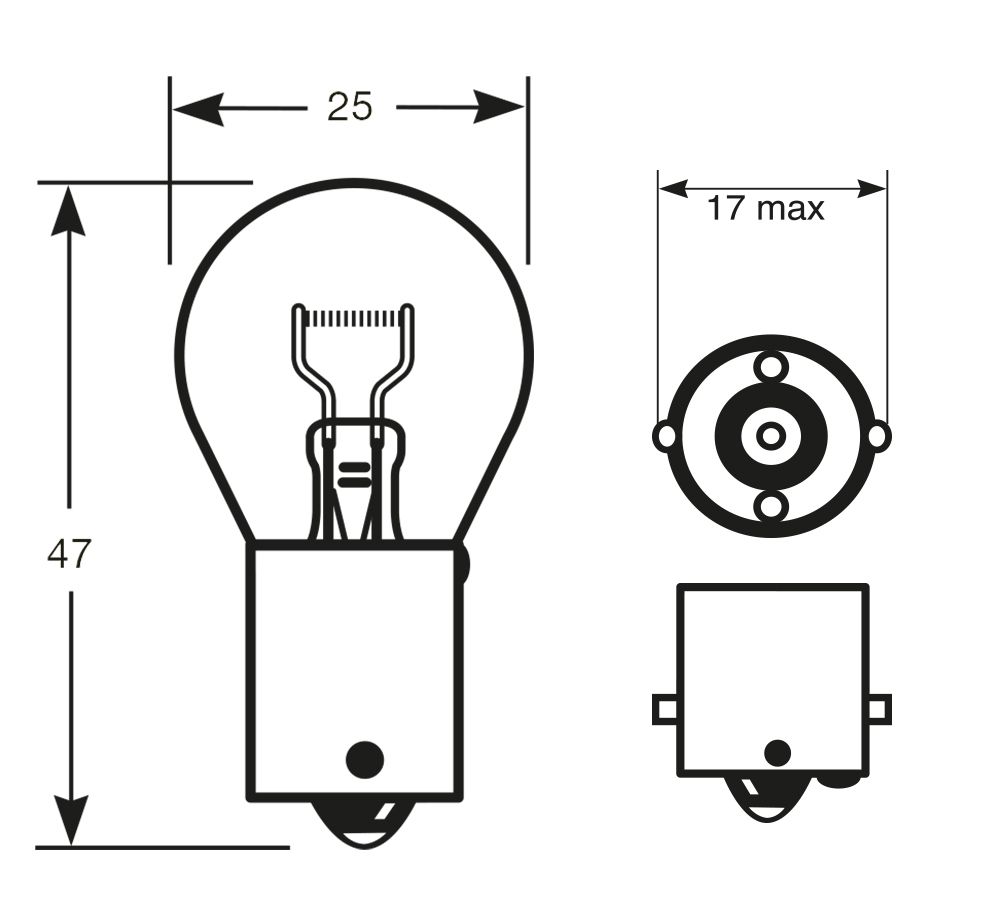 Bombillas de anillo 24V 21W P21W